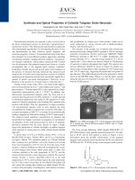 synthesis and optical properties of colloidal tungsten oxide nanorods
