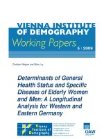 Determinants of General Health Status and Specific Diseases of Elderly Women and Men: A Longitudinal Analysis for Western and Eastern Germany doc
