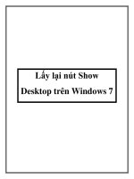 Lấy lại nút Show Desktop trên Windows 7 pot