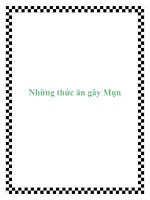 Những thức ăn gây Mụn pot