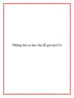 Những bài ca dao chủ đề truyền thống gia đình pot