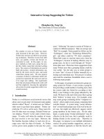 Báo cáo khoa học: Interactive Group Suggesting for Twitter