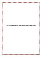 Thực phẩm dinh dưỡng giúp nam giới tăng cường cơ bắp potx