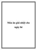 Món ăn giải nhiệt cho ngày hè ppt