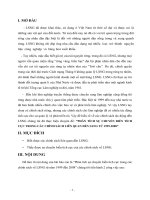 PHÂN TÍCH SỰ CHUYỂN BIẾN TÍCH CỰC TRONG CÁC CHÍNH SÁCH LIÊN QUAN ĐẾN LSNG TỪ 1999-2008