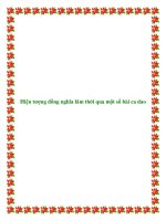 Hiện tượng đồng nghĩa lâm thời qua một số bài ca dao doc