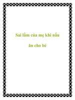 Sai lầm của mẹ khi nấu ăn cho bé doc