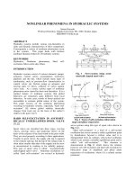 NONLINEAR PHENOMENA IN HYDRAULIC SYSTEMS 