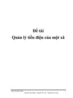 Đề tài Quản lý tiền điện của một xã pot