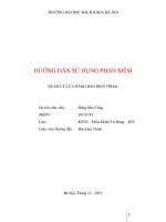 HƯỚNG DẪN SỬ DỤNG PHẦN MỀM QUẢN LÝ CỬA HÀNG BÁN ĐIỆN THOẠI pptx