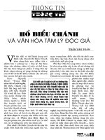 Báo cáo khoa học: Hồ Biểu Chánh và văn hóa tâm lý độc giả doc