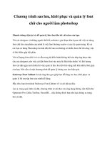 Chương trình sao lưu, khôi phục và quản lý font chữ cho người làm photoshop ppt