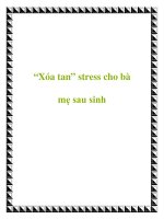 “Xóa tan” stress cho bà mẹ sau sinh pot