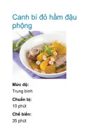 Canh bí đỏ hầm đậu phộng ppt