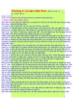 lý luận về nhận thức- triết học mac-lenin