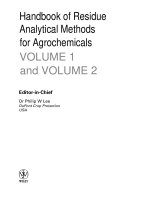 Handbook of Residue Analytical Methods for Agrochemicals VOLUME 1 and VOLUME 2 doc