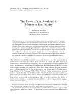 The Roles of the Aesthetic in Mathematical Inquiry doc