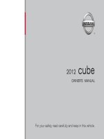 Nissan Cube 2012 owner manual - Sách hướng dẫn sử dụng xe Nissan Cube đời 2012