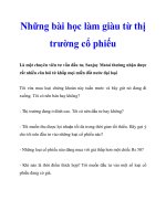 Những bài học làm giàu từ thị trường cổ phiếu pot