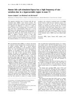 Báo cáo Y học: Human bile salt-stimulated lipase has a high frequency of size variation due to a hypervariable region in exon 11 pot