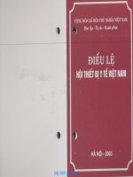 Điều lệ hội thiết bị y tế Việt Nam doc