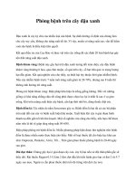 Phòng bệnh trên cây đậu xanh doc