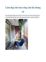 Làm đẹp cho ban công căn hộ chung cư ppt