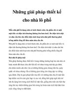 Những giải pháp thiết kế cho nhà lô phố ppt