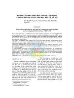 Nghiên cứu khả năng hấp thụ kim loại nặng của đất phù sa và đất bạc màu tại Hà Nội doc
