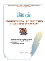 Tìm hiểu nguồn lực phát triển KT - XH tại quận cầu giấy