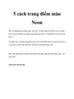 5 cách trang điểm màu Neon pdf