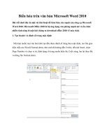 Biến hóa trên văn bản Microsoft Word 2010 pdf