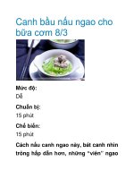 Canh bầu nấu ngao cho bữa cơm 8/3 pot