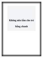 Không nên tắm cho trẻ bằng chanh pdf
