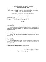 đề thi lí thuyết tốt nghiệp khóa 3 - điện tử công nghiệp - mã đề thi dtcn - lt (44)