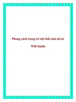 Phong cách trang trí nội thất nhà tài tử Will Smith doc