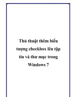 Thủ thuật thêm biểu tượng checkbox lên tập tin và thư mục trong Windows 7 doc