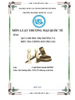 quy chế thị trường và điều tra chống bán phá giá