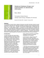Relational Database Design and Implementation for Biodiversity Informatics docx