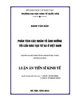 phân tích các nhân tố ảnh hưởng tới cầu đào tạo từ xa tại việt nam