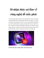 10 nhận thức sai lầm về công nghệ dễ mắc phải pptx