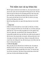 Trẻ mầm non và sự khéo léo pptx