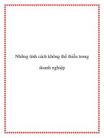 Những tính cách không thể thiếu trong doanh nghiệp docx