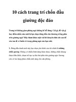 10 cách trang trí chốn đầu giường độc đáo docx