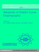 advances in elliptic curve cryptography