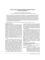 PREVALENCE OF PULMONARY TUBERCULOSIS AMONG DIABETICS pot