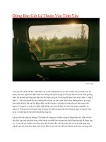 đừng bao giờ lệ thuộc vào tình yêu