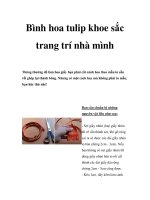 Bình hoa tulip khoe sắc trang trí nhà mình pot
