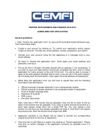 MASTER IN ECONOMICS AND FINANCE 2012-2014 GUIDELINES FOR APPLICATION pot