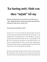 Xu hướng mới: Sinh con theo “mệnh” bố mẹ pdf